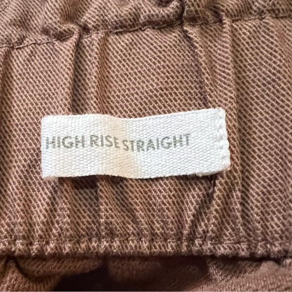 Loft Brown Pull-On Elastic Waist Tapered Leg Paperbag  Pants Brown Size XXL - Picture 6 of 6